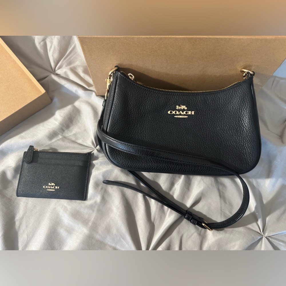 Coach Black Leather Crossbody Bag